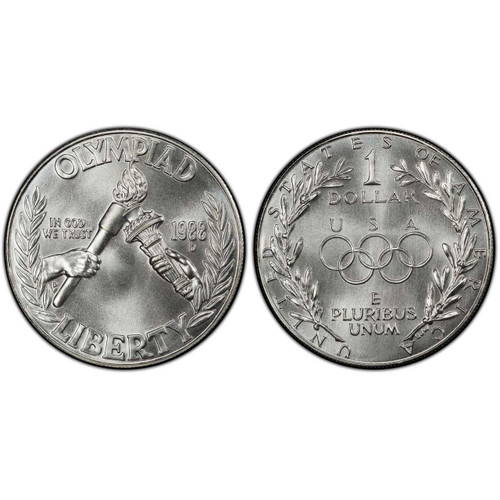 Bullionshark 1988 Olympic Dollar Brilliant Uncirculated 