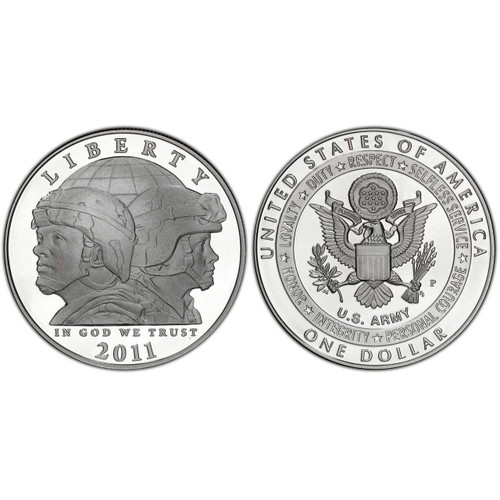 Bullionshark 2011 US Army Dollar GEM Proof 