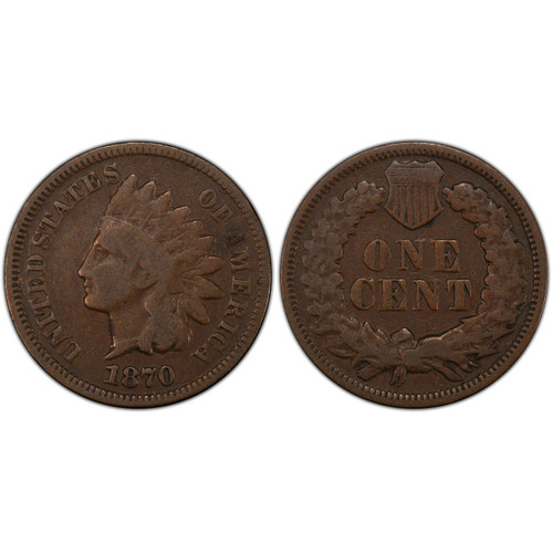 Bullionshark 1870 Indian Head Cent Circulated 
