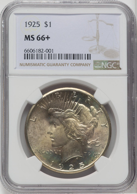 1925 Silver Peace Dollar NGC MS66+ - 759761017
