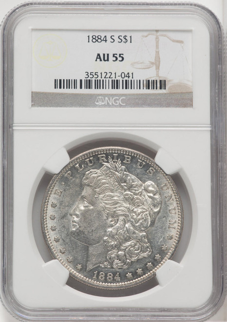 1884-S Silver Morgan Dollar NGC AU55-765972002