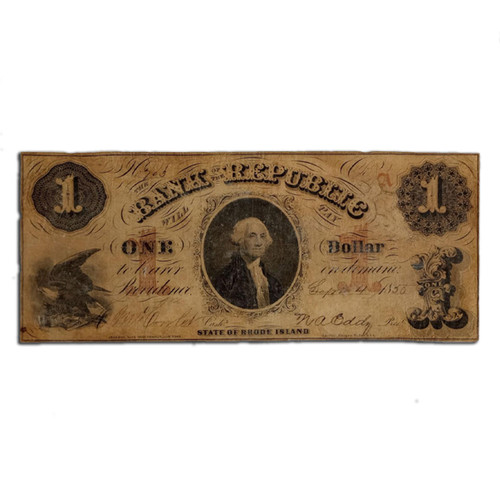 Bullionshark Rhode Island Bank Hoard $1 Note 