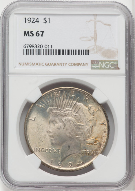  1924 Silver Peace Dollar NGC MS67 - 505787012 