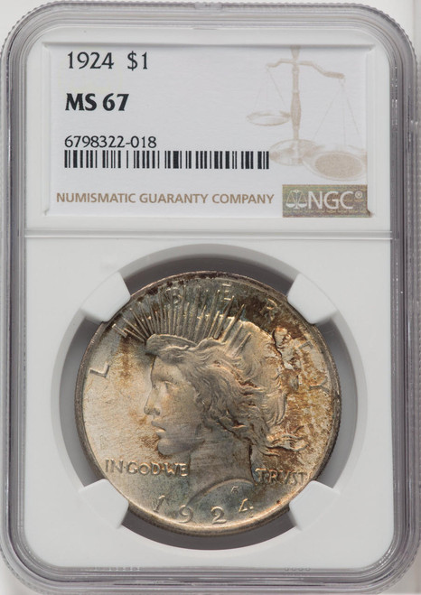  1924 Silver Peace Dollar NGC MS67 - 505787013 