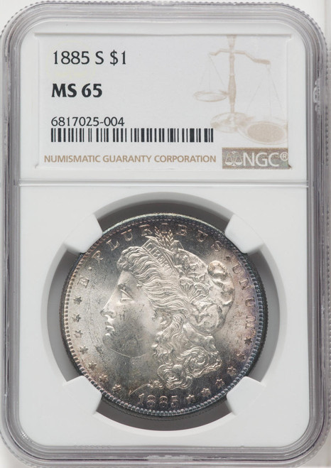  1885-S Silver Morgan Dollar NGC MS65 