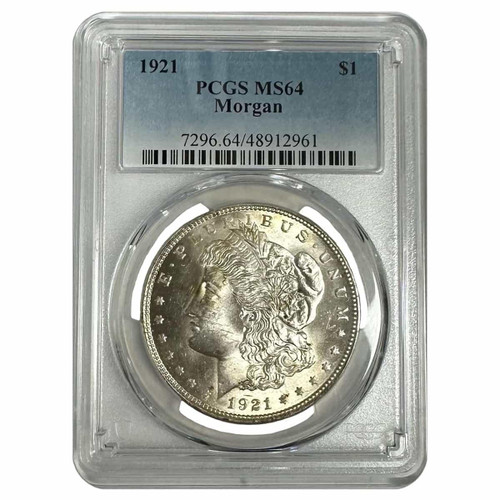 1921 Morgan Dollar PCGS MS64 obverse