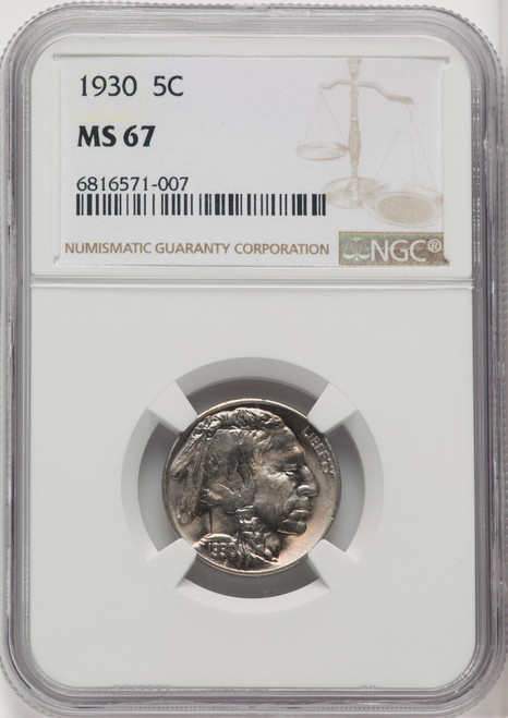  1930 Buffalo Nickel NGC MS67 