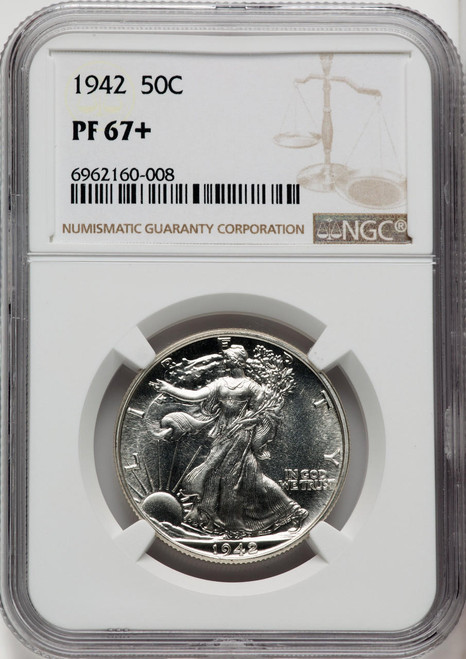 Bullionshark 1942 Proof Standing Liberty Quarter NGC PF67+ 