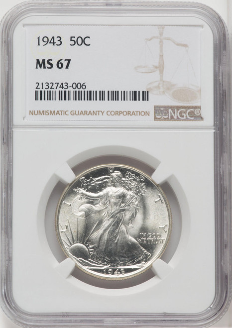 Bullionshark 1943 Standing Liberty Quarter NGC MS67 