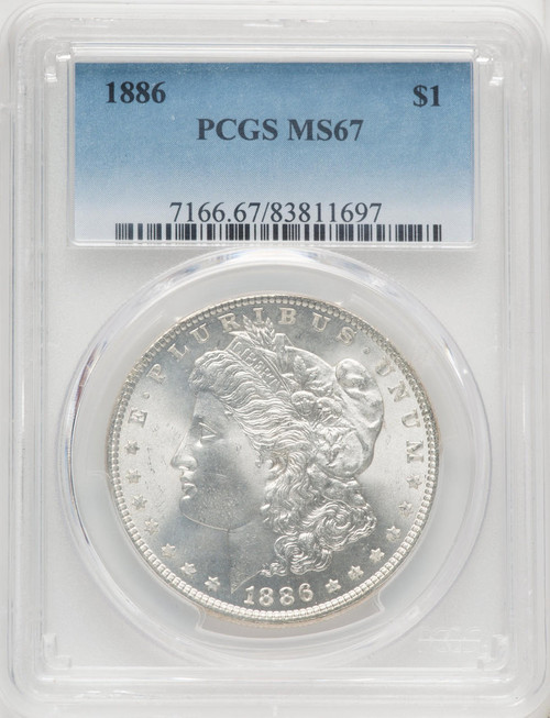 Bullionshark 1886 Morgan Silver Dollar PCGS MS67 