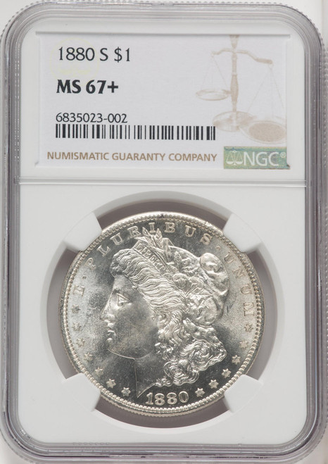 Bullionshark 1880-S Morgan Silver Dollar NGC MS67 