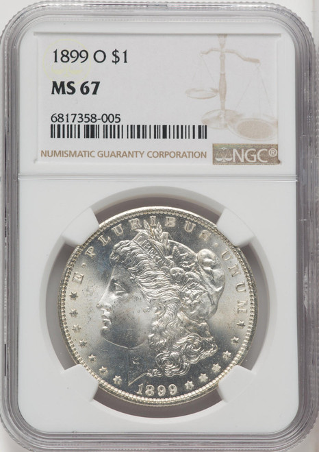 Bullionshark 1899-O Morgan Silver Dollar NGC MS67 