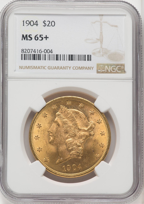 1904 $20 Gold Liberty NGC MS65+ 
