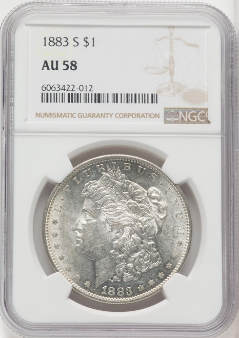 Bullionshark 1883-S Morgan Silver Dollar NGC AU58 
