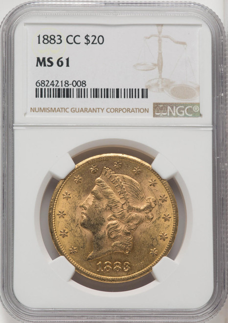 Bullionshark 1883 $20 Gold Liberty NGC MS61 