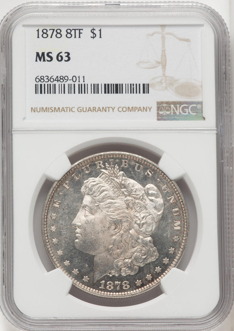 Bullionshark 1878 8TF Morgan Silver Dollar NGC MS63 - 768119005 