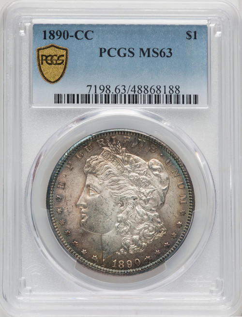 Bullionshark 1890-CC Morgan Silver Dollar PCGS MS63 
