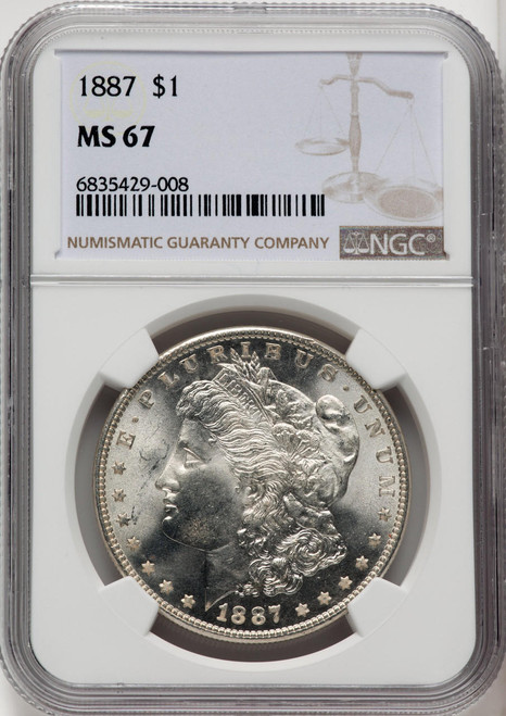 Bullionshark 1887 Morgan Silver Dollar NGC MS67 