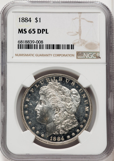 Bullionshark 1884 Morgan Silver Dollar NGC MS65 DPL 