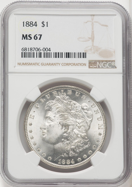 Bullionshark 1884 Morgan Silver Dollar NGC MS67 