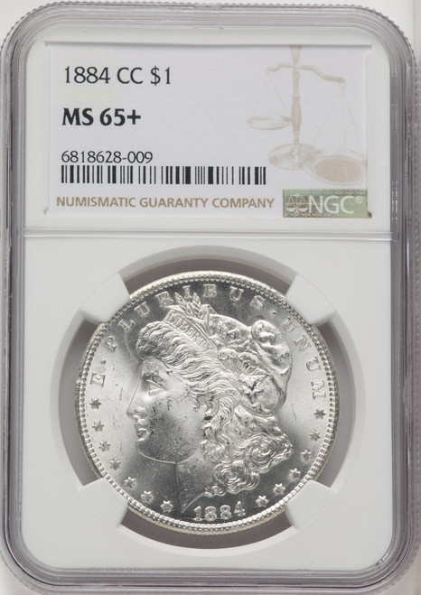Bullionshark 1884-CC Morgan Silver Dollar NGC MS65+ 