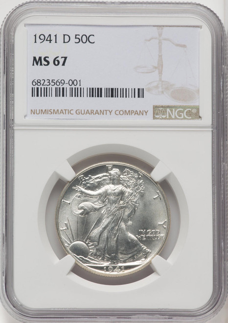 Bullionshark 1941-D Walking Liberty Half Dollar NGC MS67 