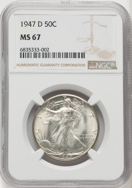 Bullionshark 1947-D Walking Liberty Half Dollar NGC MS67 - 766879016 