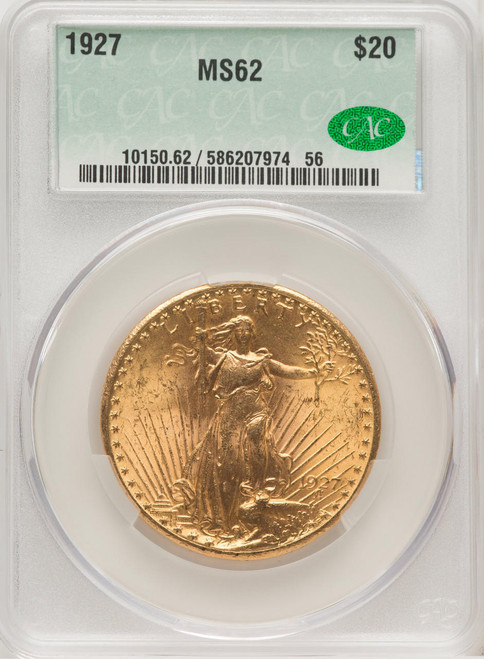  1927 $20 Saint Gaudens CACG MS62 