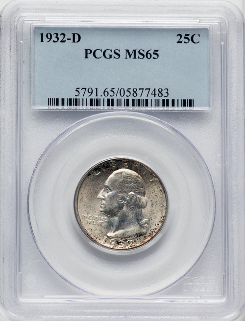  1932-D Washington Quarter PCGS MS65 