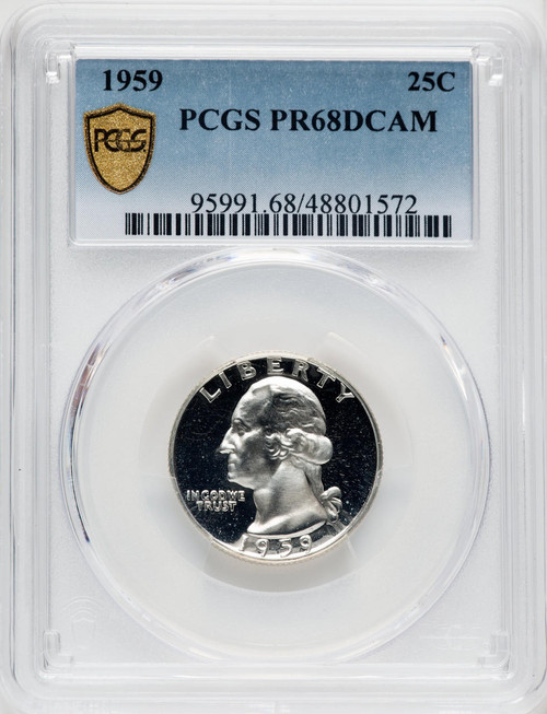  1959 Proof Washington Quarter PCGS PR68DCAM 