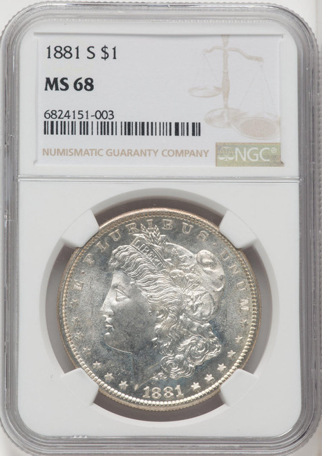  1881-S Morgan Silver Dollar NGC MS68 - 766979005 