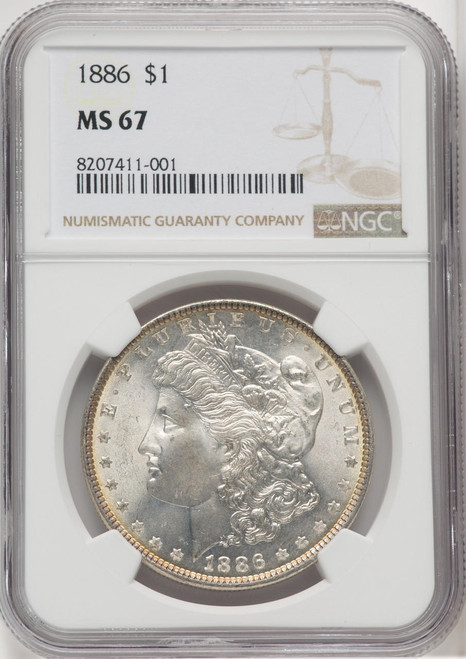 Bullionshark 1886 Morgan Silver Dollar NGC MS67 - 768261004 