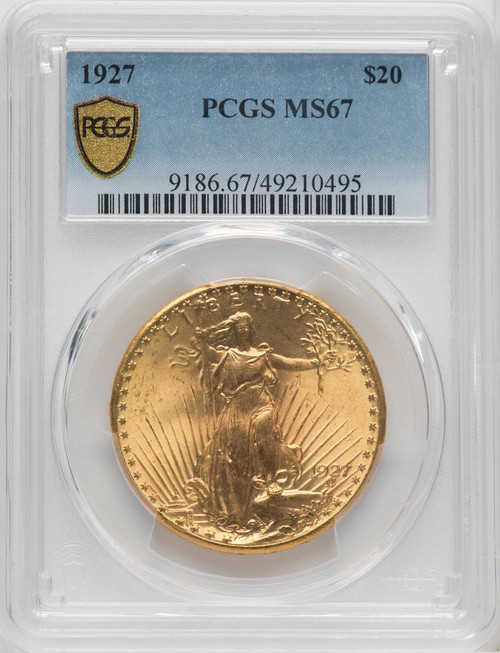  1927 $20 Saint Gaudens PCGS MS67 