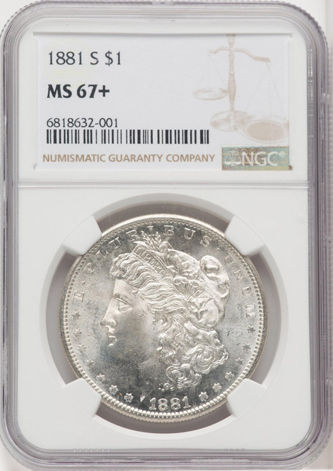Bullionshark 1881-S Morgan Silver Dollar NGC MS67+ - 519347010 