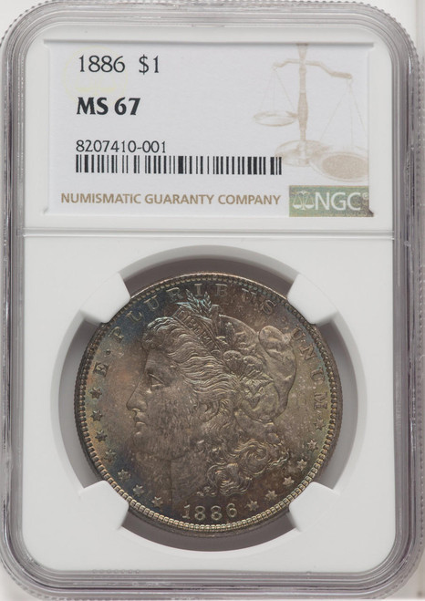 Bullionshark 1886 Morgan Silver Dollar NGC MS67 - 768385007 