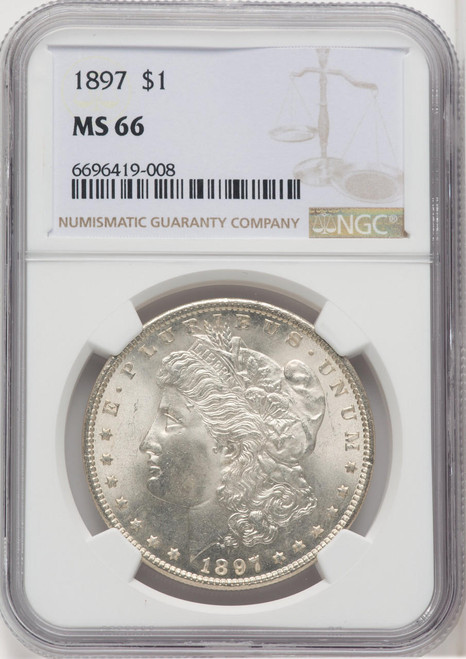  1897 Morgan Silver Dollar NGC MS66 