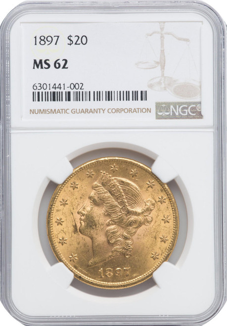  1897 $20 Gold Liberty  NGC MS62 