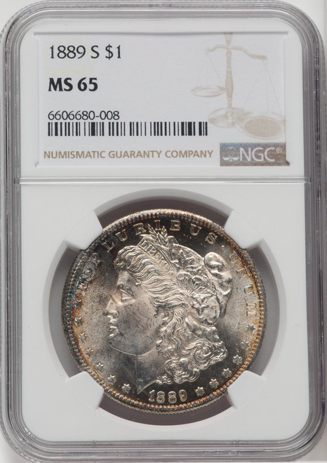  1889-S Silver Morgan Dollar NGC MS65 
