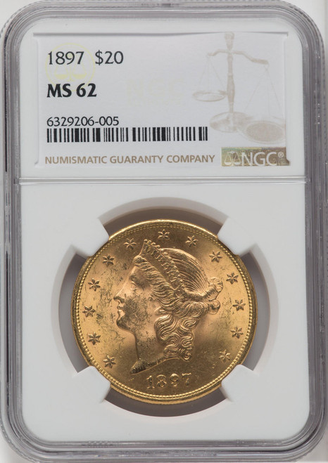 1897 $20 Gold Liberty NGC MS62