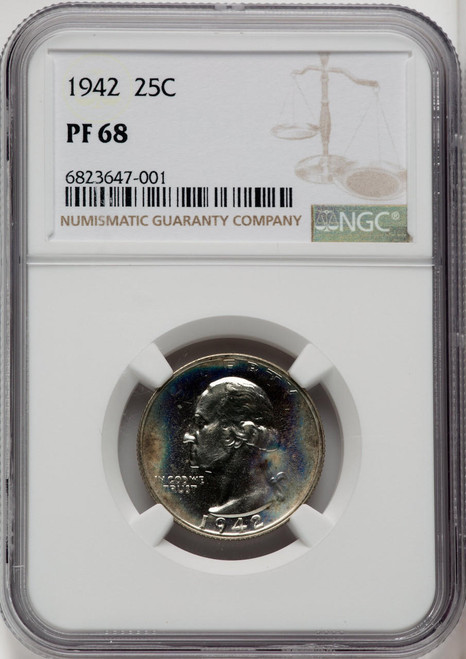  1942 Proof Washington Quarter NGC PF68 - 767552022 