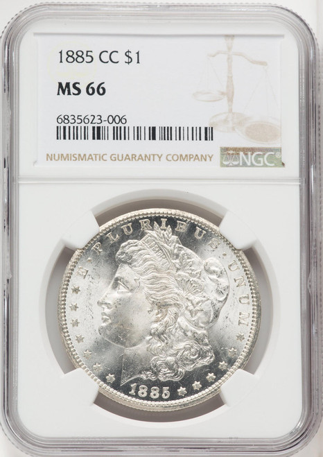  1885-CC Morgan Silver Dollar NGC MS66 - 766023005 