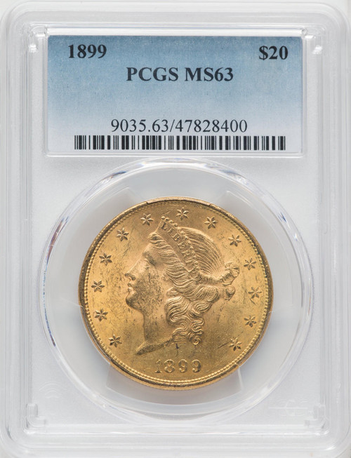 1899 $20 Gold Liberty PCGS MS63