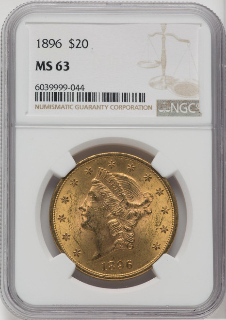 1896 $20 Gold Liberty NGC MS63 - 759947010