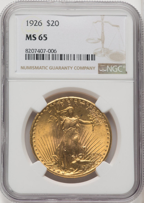  1926 $20 Saint Gaudens NGC MS65 - 767209004 