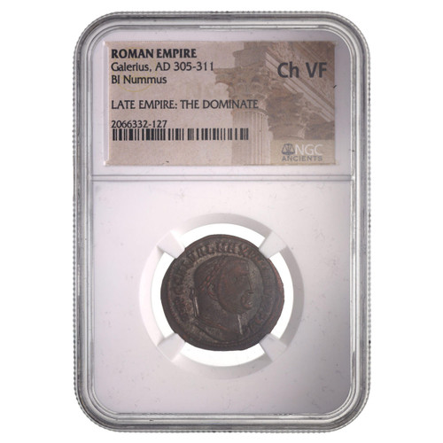 Bullionshark Roman AE of Galerius (AD293-311) NGC (CH-VF)