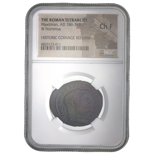 西暦286-310年ローマ帝国 マキシミアヌス BI Nummus NGC認証 西暦286-310年ローマ帝国 マキシミアヌス BI Nummus NGC認証 286