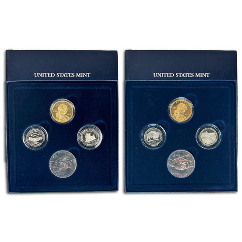 Bullionshark 2004 & 2005 Westward Journey Coin & Currency 2pc OGP Proof Set