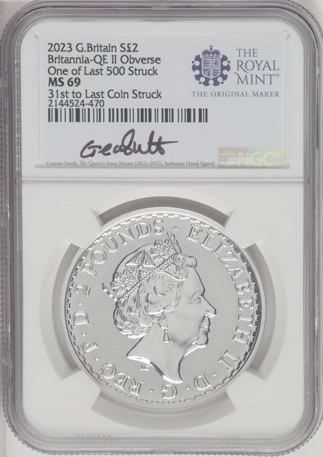 1000 MS Royal Succession Coin NGC MS69 coin front image