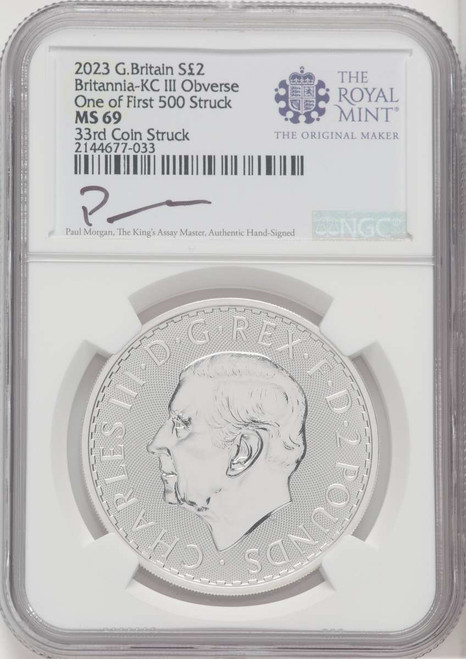 1000 MS Royal Succession Coin NGC MS69 coin front image