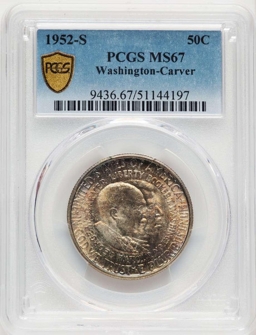 1952-S 50C Commemorative Silver Coin PCGS MS67 + Washington